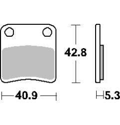 SBS PROMOCJA KLOCKI HAMULCOWE KH257/2 STREET STANDART CERAMIC KOLOR CZARNY