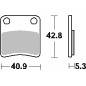 SBS PROMOCJA KLOCKI HAMULCOWE KH257/2 STREET STANDART CERAMIC KOLOR CZARNY