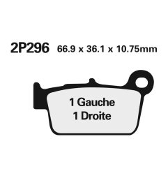 Klocki hamulcowe Nissin Street /Off-Road Sintered Metal 2P-296ST-MX
