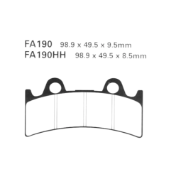 Klocki hamulcowe EBC FA 190 HH (2 szt.)