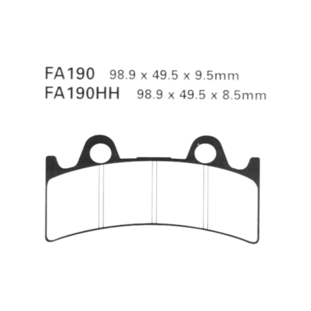 Klocki hamulcowe EBC FA 190 HH (2 szt.)