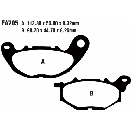Klocki hamulcowe EBC FA 705 SFAC (2 szt.)