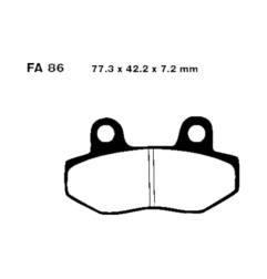 Klocki hamulcowe EBC FA 086 SFAC (2 szt.)