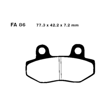Klocki hamulcowe EBC FA 086 SFAC (2 szt.)