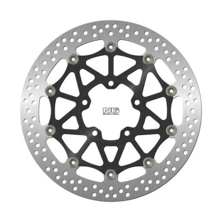 NG TARCZA HAMULCOWA PRZÓD KAWASAKI ZX-100R/RR '17-21 (330X80,5X5MM) (5X10,5MM) PŁYWAJĄCA (ŚRODEK ALUMINIOWY)