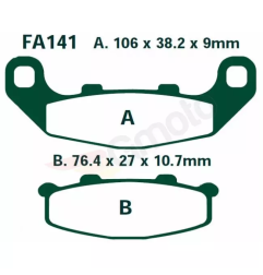Klocki hamulcowe EBC FA 141 (2 szt.)