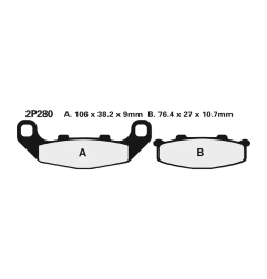 Klocki hamulcowe Nissin Street Semi-Metallic 2P-280NS