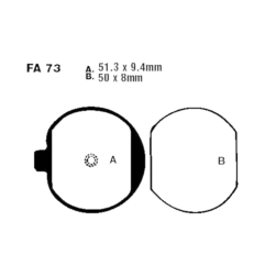 Klocki hamulcowe EBC FA 073 (2 szt.)