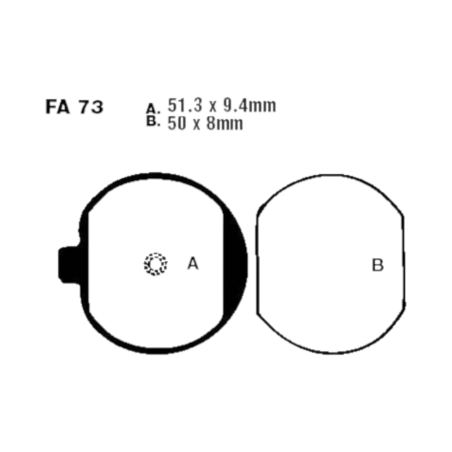 Klocki hamulcowe EBC FA 073 (2 szt.)