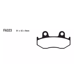 Klocki hamulcowe EBC FA 323 R (2 szt.)