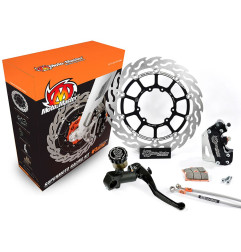 MOTO-MASTER ZESTAW HAMULCOWY KOMPLETNY SUPERMOTO 320MM DO MOTOCYKLI Z LAMPĄ KTM / HUSQVARNA / GASGAS / HUSABERG