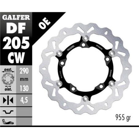 GALFER TARCZA HAMULCOWA PŁYWAJĄCA PRZÓD 290MM KAWASAKI NINJA 125 19- , NINJA 300R 13-, VERSIS X 300 17-, Z125/250/300 15