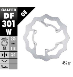 GALFER TARCZA HAMULCOWA PRZÓD SUZUKI RM 125/250 '85-'08, DR-Z 250/400 '00-, YAMAHA WR 250F '03-'16