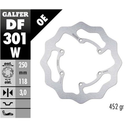 GALFER TARCZA HAMULCOWA PRZÓD SUZUKI RM 125/250 '85-'08, DR-Z 250/400 '00-, YAMAHA WR 250F '03-'16