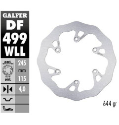 GALFER TARCZA HAMULCOWA TYŁ YAMAHA YZ 125/250 '02-'17, YZF/WRF 250/426/450 '02-'15 WAVE (245X115X4MM)