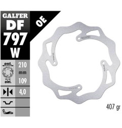 GALFER TARCZA HAMULCOWA TYŁ KTM SX 85 '11-'20, SX 150 '15-'18, FREERIDE 250/350 '13-, FREERIDE E '12-, WAVE
