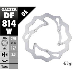 GALFER TARCZA HAMULCOWA PRZÓD BETA RR 250/300/350 '12-, RR 390/400/430/450/450/498 '14-, XTRAINER 250/300 '15- WAVE