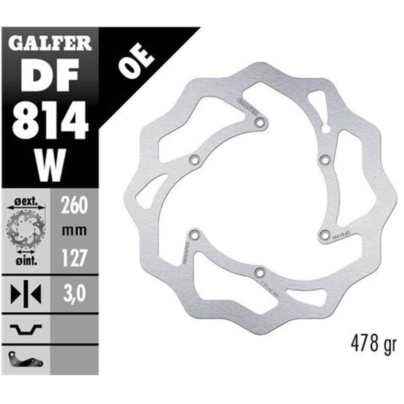 GALFER TARCZA HAMULCOWA PRZÓD BETA RR 250/300/350 '12-, RR 390/400/430/450/450/498 '14-, XTRAINER 250/300 '15- WAVE GALFER TARCZA HAMULCOWA PRZÓD BETA RR 250/300/350 '12-, RR 390/400/430/450/450/498 '14-, XTRAINER 250/300 '15- WAVE