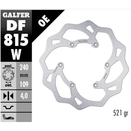 GALFER TARCZA HAMULCOWA TYŁ BETA RR 250/300/350 '12-, RR 390/400/430/450/450/498 '14-, XTRAINER 250/300 '15- WAVE