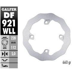 GALFER TARCZA HAMULCOWA TYŁ SHERCO SE/SEF 250/300/450 '14-, SE 125 '21-, SE-R 2.5/3.0 ISIDE '14- WAVE