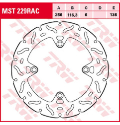 TRW ZF TARCZA HAMULCOWA TYŁ HONDA CRF 1000/1100L AFRICA TWIN '15-, (256X116X6MM) (NG1550X;NG1936X) WAVE
