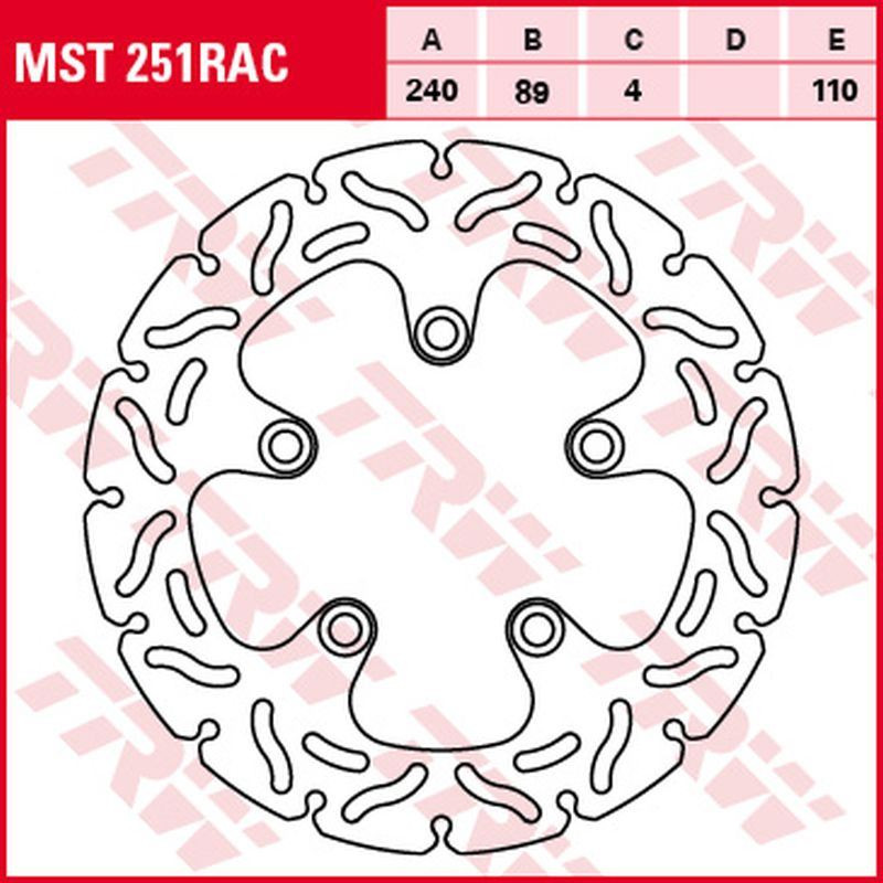 TRW ZF TARCZA HAMULCOWA TYŁ KAWASAKI J 300 '14-'16, SUZUKI GSF 600/650/1200 BANDIT '94-'06, SV 650 '99-'02