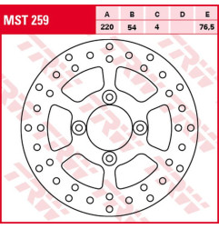 TRW ZF TARCZA HAMULCOWA PRZÓD MBK YP 125/150 SKYLINER '98-'10, XN 125 '00-'05, YAMAHA YP 125 MAJESTY '98-'09