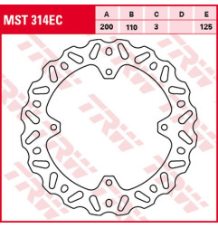 TRW ZF TARCZA HAMULCOWA TYŁ KTM SX 85 '03-'10 (200X110X3MM) WAVE