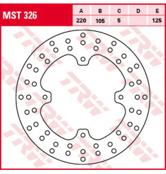 TRW ZF TARCZA HAMULCOWA TYŁ HONDA XL 250R BAJA '88-'91, NX 500/650 DOMINATOR '93-'01, FX 650 VIGOR '99-'02