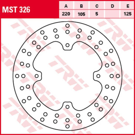 TRW ZF TARCZA HAMULCOWA TYŁ HONDA XL 250R BAJA '88-'91, NX 500/650 DOMINATOR '93-'01, FX 650 VIGOR '99-'02