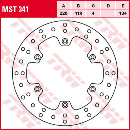 TRW ZF TARCZA HAMULCOWA TYŁ KAWASAKI KLX 400R '03-'06, SUZUKI DR 125SM '08-'12, RM 125 '89-'98, RM 250 '89-'00