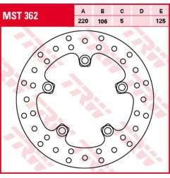 TRW ZF TARCZA HAMULCOWA TYŁ YAMAHA YZF R6 '03-, MT-10 '16-, YZF R1 '03-, (220X106X5MM) (NG903;NG903X)
