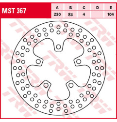 TRW ZF TARCZA HAMULCOWA TYŁ KAWASAKI ZX-7R NINJA '96-'02, ZX-7RR NINJA '96-'99, ZXR 750/R '89-'95, ZX-9R NINJA '94-'97