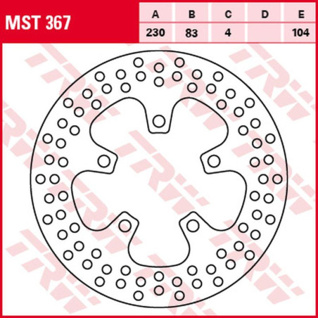 TRW ZF TARCZA HAMULCOWA TYŁ KAWASAKI ZX-7R NINJA '96-'02, ZX-7RR NINJA '96-'99, ZXR 750/R '89-'95, ZX-9R NINJA '94-'97