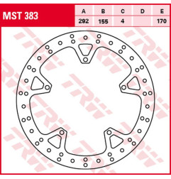 TRW ZF TARCZA HAMULCOWA PRZÓD YAMAHA YZF 125R '08-'13 (292X155X4MM)