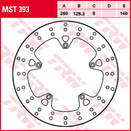 TRW ZF TARCZA HAMULCOWA PRZÓD APRILIA SR 125/300 '11-, GILERA NEXUS 250 '06-'08, NEXUS 125 '07-'15, NEXUS 300 '08-'14