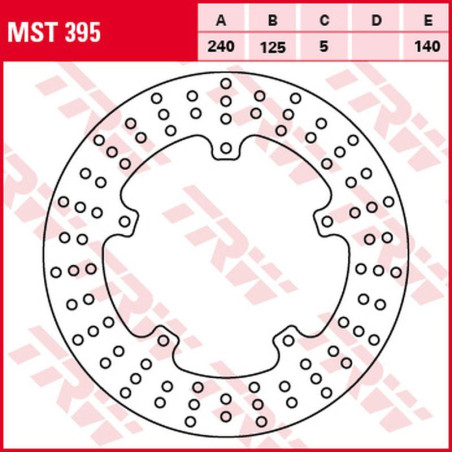 TRW ZF TARCZA HAMULCOWA TYŁ APRILIA SR 125/300 '11-, GILERA NEXUS 250 '06-'08, NEXUS 125 '07-'15, NEXUS 300 '08-'14