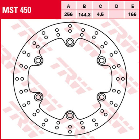 TRW ZF TARCZA HAMULCOWA PRZÓD HONDA NSS 125 FORZA '15-, SH 300 '07-, (256X144X4,5MM)