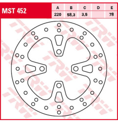 TRW ZF TARCZA HAMULCOWA PRZÓD HONDA NSC 50 VISION '12-, AFS 110 '12-, NSC 110 '11-, SCV 125 LEAD '10-'13