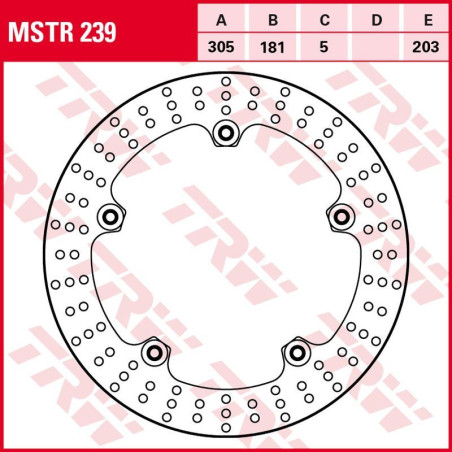 TRW ZF TARCZA HAMULCOWA PRZÓD BMW R 850C/GS/R '05-'01, R 1150GS/ADV '99-'05, R 1200 HP2 '04-'06 (305X181X5MM)