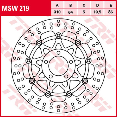 TRW ZF TARCZA HAMULCOWA PRZÓD SUZUKI GSF 250 BANDIT '92-'00, GSF 400 BANDIT '91-'95, GS 500 '89-'08, RF 900R '94-'97