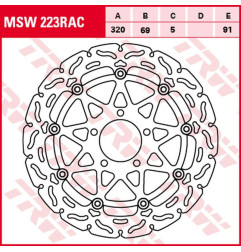 TRW ZF TARCZA HAMULCOWA PRZÓD SUZUKI GSX-R 600 '97-'03, GSX-R 750 '96-'03, GSX-R 1000 '01-'02, TL 1000R '98-'99