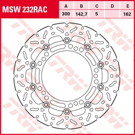 TRW ZF TARCZA HAMULCOWA PRZÓD KAWASAKI NINJA 650, Z 650 '17-, (300X142X5MM) WAVE