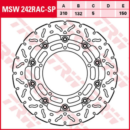 TRW ZF TARCZA HAMULCOWA PRZÓD YAMAHA YZF R6 '04-'16, FZ-8N/S FAZER '10-'16, YZF R1 '06-'11, XT 1200Z TENERE '10-, WAVE