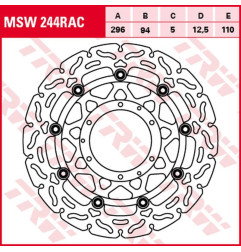 TRW ZF TARCZA HAMULCOWA PRZÓD HONDA CBR 600F '01-'07 (296X94X5MM) WAVE