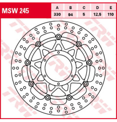 TRW ZF TARCZA HAMULCOWA PRZÓD HONDA CBR 900RR FIREBLADE '00-'03 (330X94X5MM)