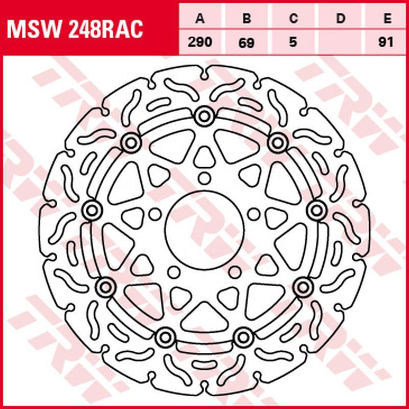 TRW ZF TARCZA HAMULCOWA PRZÓD SUZUKI GSF 650 '05-'06, SV 650 '03-'10, GSX 750F '03-'06, VZ 1500 INTRUDER '09-'13