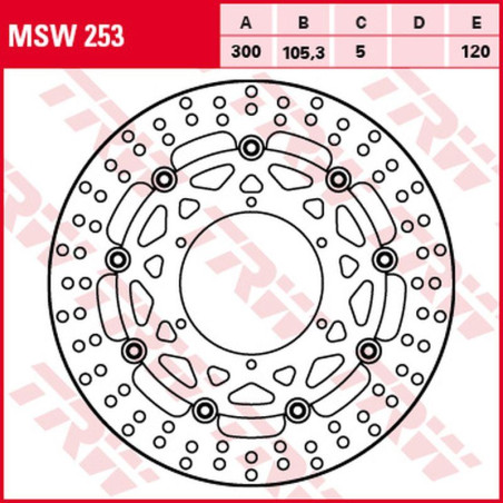 TRW ZF TARCZA HAMULCOWA PRZÓD BMW G 650GS SERTAO '11-'14, F 650GS '08-'12, F 700GS '13-'18, F 800GS/ADV '08-'18