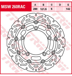 TRW ZF TARCZA HAMULCOWA PRZÓD SUZUKI GSF 650 BANDIT '05-'06, SFV 650 GLADIUS '09-'16, SV 650 '07-, (290X121X5MM) WAVE