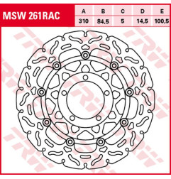 TRW ZF TARCZA HAMULCOWA PRZÓD TRIUMPH DAYTONA 600 '03-'04, SPEED FOUR '02-'05, TT 600 '00-'03, DAYTONA 675 '06-'12